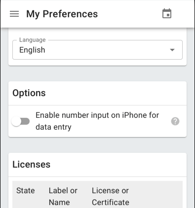 toggle numpad input ios